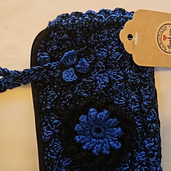 Handmade Kids Floral Crochet Mini Bag Handcrafted Boho Grannycore Vintage unique - Picture 5 of 17